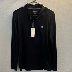 41. Baleaf Black Quarter-Zip Performance Long Sleeve Pullover